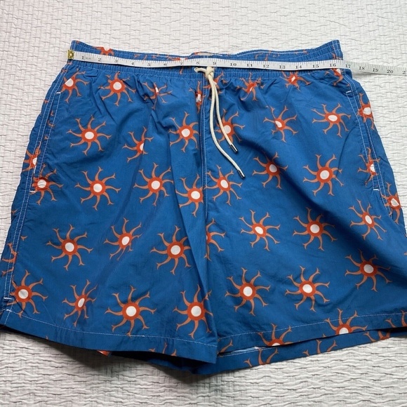 Le Sirenuse Positano Men’s Swim Trunks Sz 34 3XL Made In Italy Blue LinedBeach - Picture 8 of 11